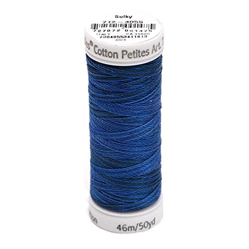 Sulky Of America 12wt 2-Ply Blendables Cotton Thread, 50 yd, Royal Navy