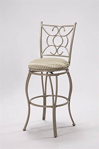 Metal Swivel Bar Stool in Satin Nickel Finish - Set of 2