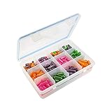 GMS 12 Compartment Travel and Storage Pill Organizer - Durable BPA-Free Spill-Proof Plastic, with Small and Large Compartments Moisture-Proof Silicone Seal Design and Clear Display for Easy Removal