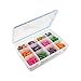 GMS 12 Compartment Travel and Storage Pill Organizer - Durable BPA-Free Spill-Proof Plastic, with Small and Large Compartments Moisture-Proof Silicone Seal Design and Clear Display for Easy Removal