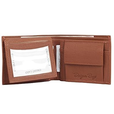 Designer Bugs Mens Tan Ranger Pu Leather Passcase Wallet