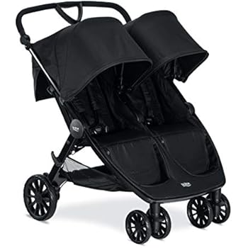 Britax B Lively Double Stroller Up To 100 Pounds Car Seat Compatible Uv 50 Canopy Adjustable Handlebar Easy Fold Raven
