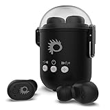 PunkBuds Capsule True Wireless Bluetooth Earbuds W/Noise Cancelling Mic IP67 Waterproof Storage & Fast Charger Case W/Built-In Speaker, Reliable Bluetooth 4.1 Technology & Long Battery Life [Black]