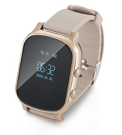 VIDIMENSIO GPS Telefon Uhr 'Guardian - rosegold', ohne Abhörfunktion, neueste Version, mit sicherem deutschen Server, SOS Not