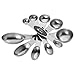 Magnetic Stainless Steel Measuring Spoons with Double Ends for Measuring Dry and Liquid Ingredients, Set of 5
