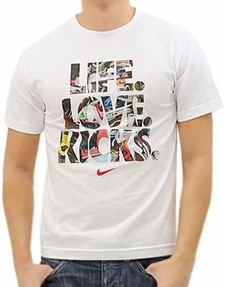 NIKE Men's Life Love Kicks in White T-Shirt at Amazon Menâs Clothing store