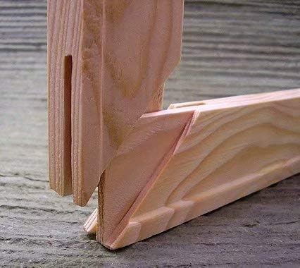 Tonzom 16 inches (40cm) Wood Bars Canvas Stretcher with Thumb Tacks for Oil Painting and Paint by Numbers (2 Strips)