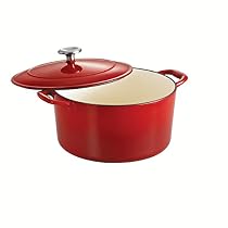 Tramontina Enameled Cast Iron Covered Round Dutch Oven, 6.5-Quart, Gradated Red