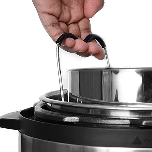 AQIMY Instant Pot Trivet with Heat Resistant Silicon Handles Multipurpose Pressure Cooker Steamer Rack for 5/6/8 Quart Instant Pot