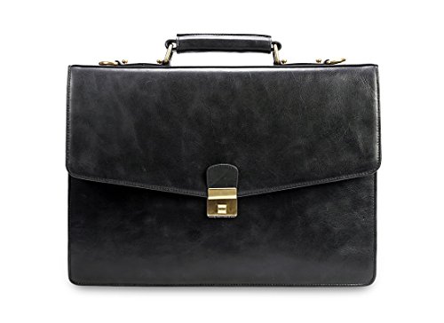 Chra black retro buffalo hunter leather messenger bag |…