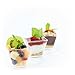 Dessert Cups 100 Ct and Plastic Spoons 100 Count, 2 Ounce Clear Disposable Square Cups, Acrylic Sample Tasting Shot Glasses, Elegant Restaurant Quality