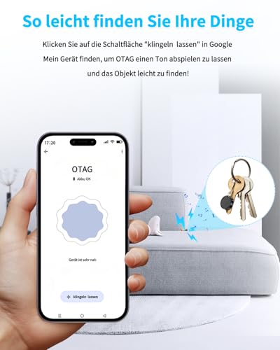 Tracker Android Smart Tag (Android Only) Key Finder Compatible with Google Find Hub App IP67 Tracker Tag Bluetooth KeyFinder for Suitcase/Luggage/Wallet