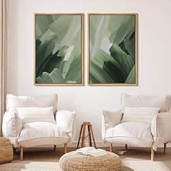 MUDECOR Framed Canvas Print Wall Art Set Green