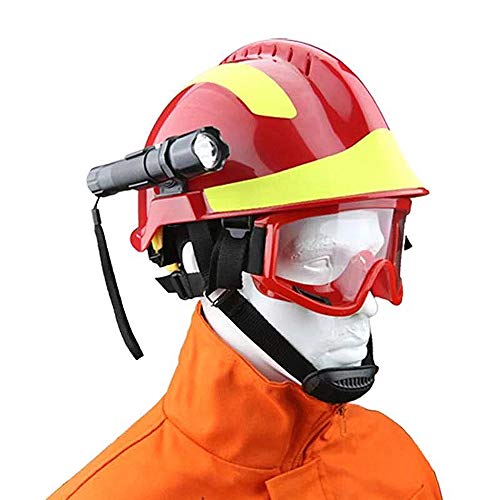 Futt Rescue Helmet Outdoor Emergency Rescue Helmet with Goggles and Strong Light Flashlight