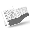 Macally Mac Wired Keyboard with Wrist Rest – Natural and Comfortable Typing – Split Ergonomic Keyboard for Mac with 110…