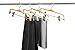 RoyalHanger Wood Hangers 10-Pack, Pants Hangers Skirt Hangers Wooden Hangers with 2 Adjustable Clips, Natural Finish