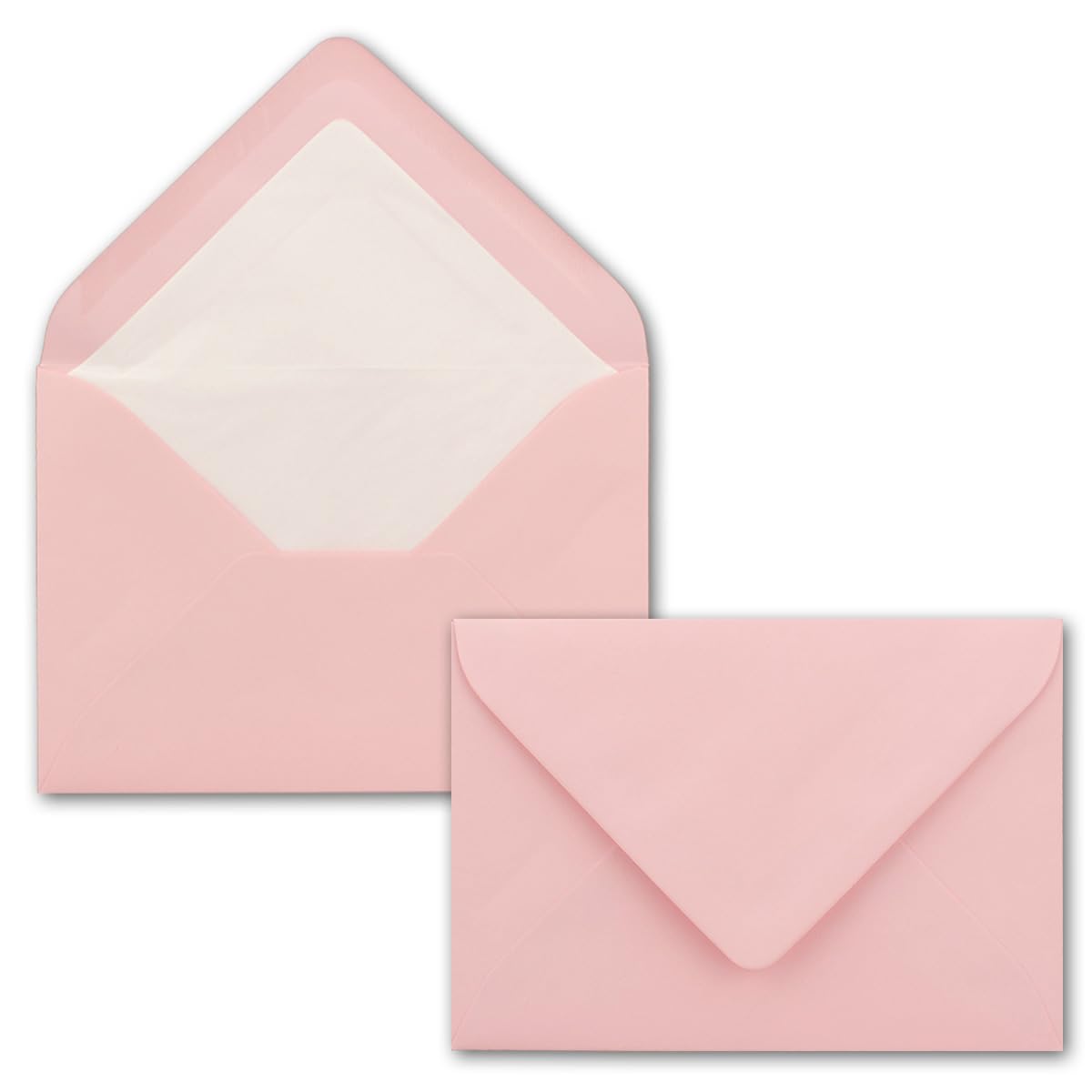 Neuser FarbenFroh Envelopes B6 176 x 125 mm, Wet Sealing, Coloured with White Inner Lining, Gesamtparent 25 Umschläge pink