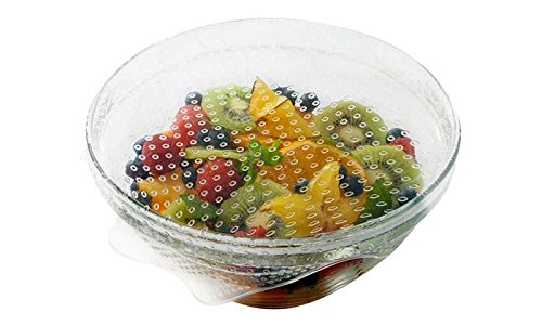 Food Saver! Reusable Stretchy Silicone lids，Reusable food wrap, Durable and Expandable to Fit Various Sizes and Shapes of Containers,Dishwasher and Freezer Safe Pack of 4 - Thumbnail 3