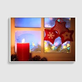 Framed Canvas Home Artwork Decoration Merry Christmas Canvas Wall Art for Living Room, Bedroom - 16x24 inches