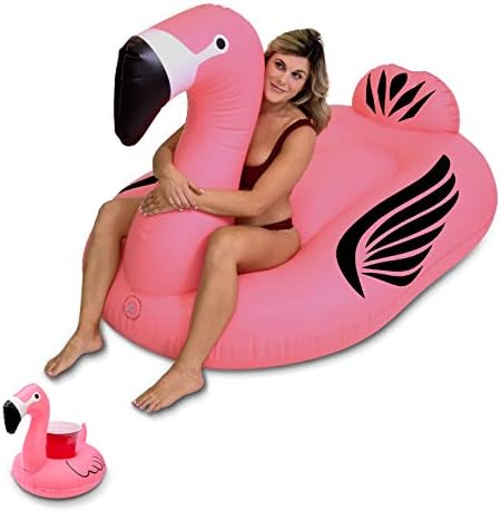 GoFloats Giant Inflatable Pool Floats with Bonus Drink Float, Choose from Our Awesome Styles (Unicorn, Dragon, Flamingo, Bull and Swan)