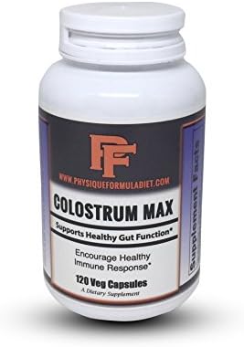 Physique Formula High Quality 500 mg Bovine-Derived Colostrum Capsules. Maximum Strength To Help Leaky Gut Intestinal Permeability Syndrome, Boost Immune System &amp; Reduce Inflammation
