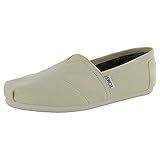 Toms Women's 001001b07-Ltbge Natural Canvas Alpargata Flat, Beige, 7.5 M US