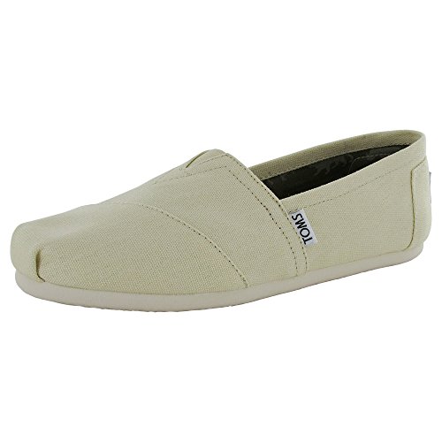 Toms men s classic canvas slip-on, light beige - 11.5 d…
