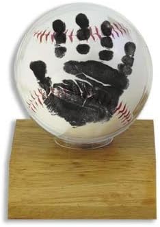 Little MVPs Handprint Baseball Keepsake Kit - Light Wood Base