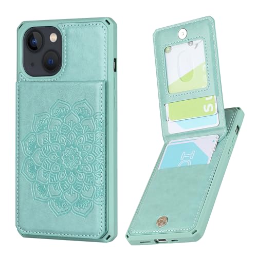 Cavor for iPhone 13 Case with Card Holder- Green