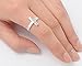 CHOOSE YOUR COLOR Sterling Silver Sideways Cross Ring