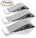 RockStar Concepts Door Stopper Rubber Stop Floor Wedge Holder Doorstop | Premium Quality Non Slip All Surface Decorative Security Doorstopper | Stops (3 Pack - Gray)