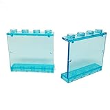 Lego Parts: Panel 1 x 4 x 3 - Hollow Studs (PACK of 2 - Transparent Light Blue)