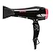 Berta 1875W Hair Dryer 2 Speed 3 Heat Cool Button AC Blow Dryer 1.8M Cable US Plug, Black