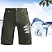 Ally Mens Mountain Bike Shorts 4D Padded Baggy Bicycle Cycling Biking Bike Shorts Lightweight Loose-fit (Green01+pad, XX-Large)