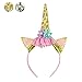 Unicorn Horn Headband Flowers Ears Headbands for Party Decoration or Cosplay Costume