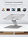 Laptop Stand, AboveTEK Adjustable Computer Riser for Desk, Compatible with Mac MacBook Pro Air Notebook, Up to 17 inches, Supports Up to 44 Lbs -Silverthumb 1