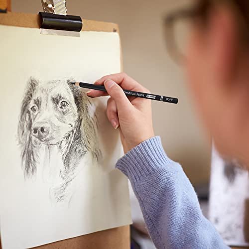 GETHPEN Professional Charcoal Pencils Drawing Set 7 Pieces Super Soft