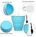 Set of 2 Large Size 100% Food-grade Silicone Collapsible Cups, Colorful Retractable Water Cups, Compact Cups with Wrist Strap, Concealed Compartment, Cups for Travel Home Work