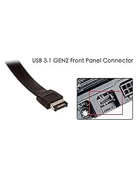 ezdiy fab 2 puertos USB3.0 + USB 3.1 Tipo C GEN 2  5.25 inch Panel frontal Hub USB [20 pin connector  Cable de 28.7 inch] Metal Panel frontal Hub USB, USB3.1 extensor 10 Gbps transferencia de datos de alta velocidad