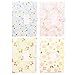 Floral Printed Accordion Document File Folder Expanding Letter/A4 Organizer (Set of 4) by Juniqute