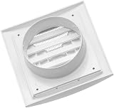 EUROPLAST 100mm Air Vent Cover - Adjustable Grille w/ Flyscreen - White ABS view 3