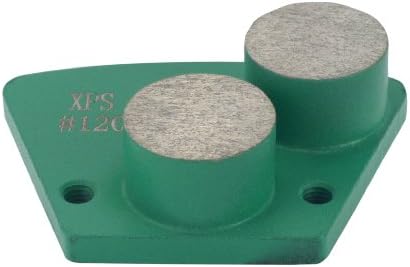 Surface Prep 2-Button Round Traps Polished Concrete Grinding Pads Trapezoid Discs Thin Coat, Mastic, Glue and Epoxy Removal [Medium Bond] (70-Grit)