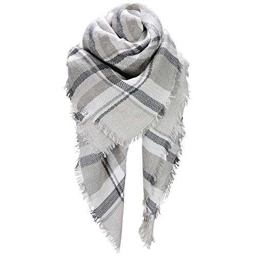 HITOP Women Tartan Scarf Stole Plaid Blanket Checked Scarves Wraps