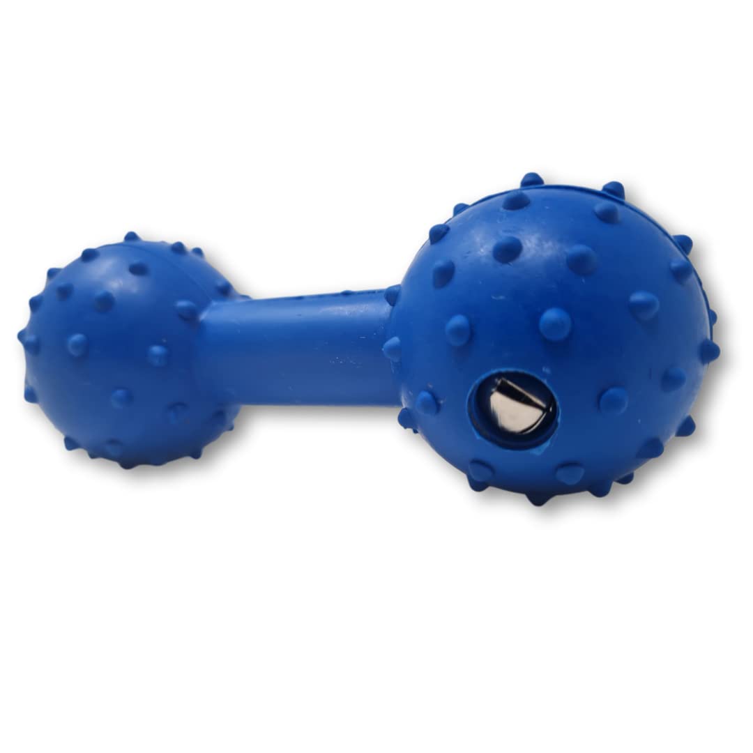Wepo Durable Dog Chew Toy with Bell, Natural Rubber, 2 cm Thick, Perfect for Puppies, Heavy Duty Solid Rubber Bone, Pet’s Toy