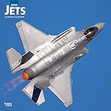Jets 2020 12 x 12 Inch Monthly Square Wall Calendar, Airplane Aircraft Military Flight (English, Fre by 
