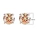 925 Sterling Rose Gold Colour Cubic Zirconia Royal JourneyJewelry Eternity Stud Earring women's best Gifts