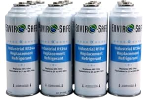 CMEBIZ R134a Industrial Replacement | 12 Cans with Piercing Valve for AC Recharging