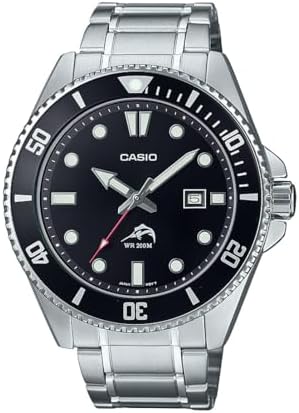 Amazon.com: Casio Men's Stainless Steel Quartz Resin Strap, Black