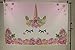 AOFOTO 5x3ft Cartoon Pink Unicorn Background Birthday Party Banner Sweet Flowers Backdrop Kid Baby Shower Infant Newborn Girl Art Portrait Photo Studio Props Video Drape Vinyl Wallpaper