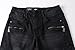 ZLZ Black Biker Jeans for Men Slim Fit, Men's Comfy Stretch Ripped Distressed Biker Jeans Pants Rock, Designer Jeans, Size 40